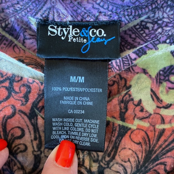 Style & Co Sleeveless Tunic Top Boho - Picture 6 of 7